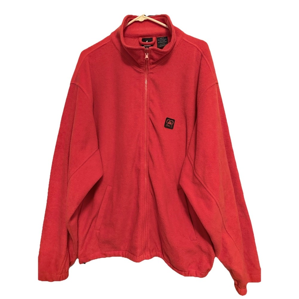 Men's Extreme Weather Apparel Orange Full Zip Fleece‎ Jacket XL